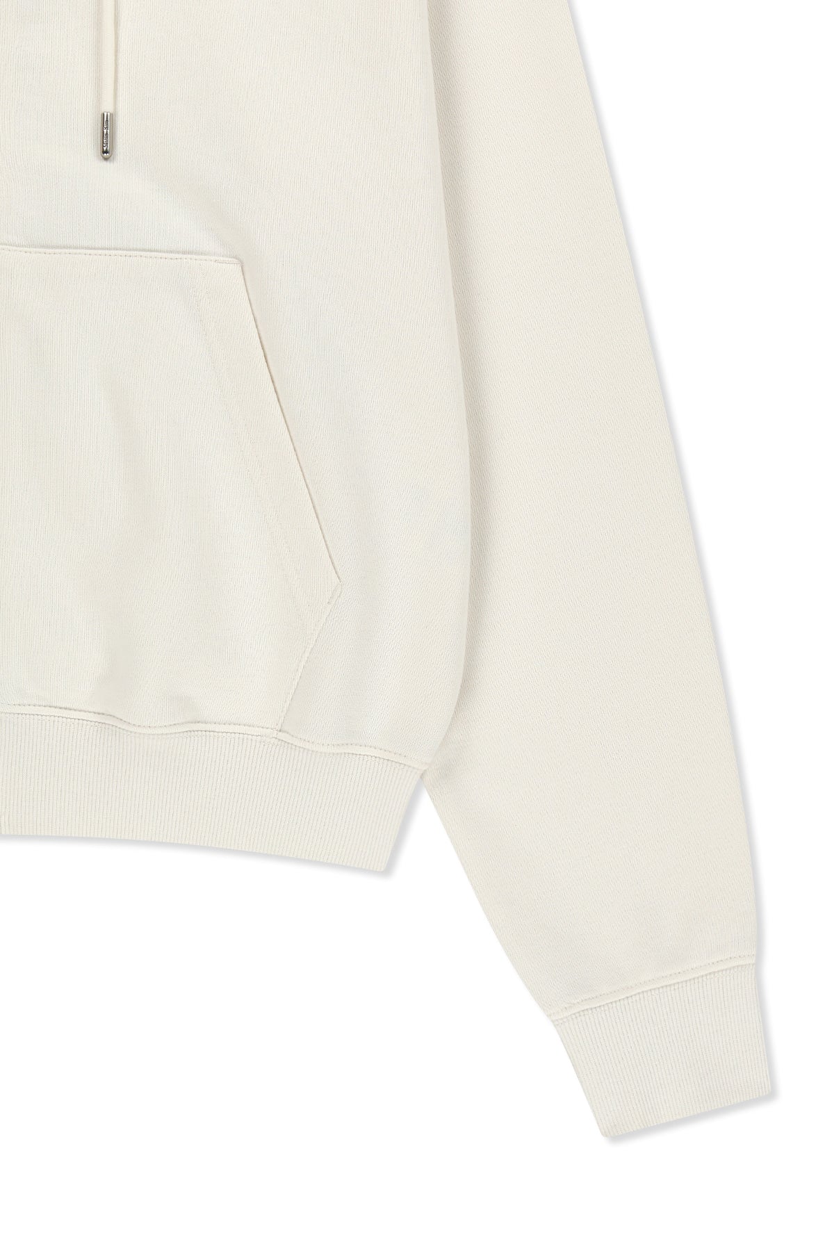 matinkim BACK LOGO ESSENTIAL HOODY ZIP UP IN IVORY