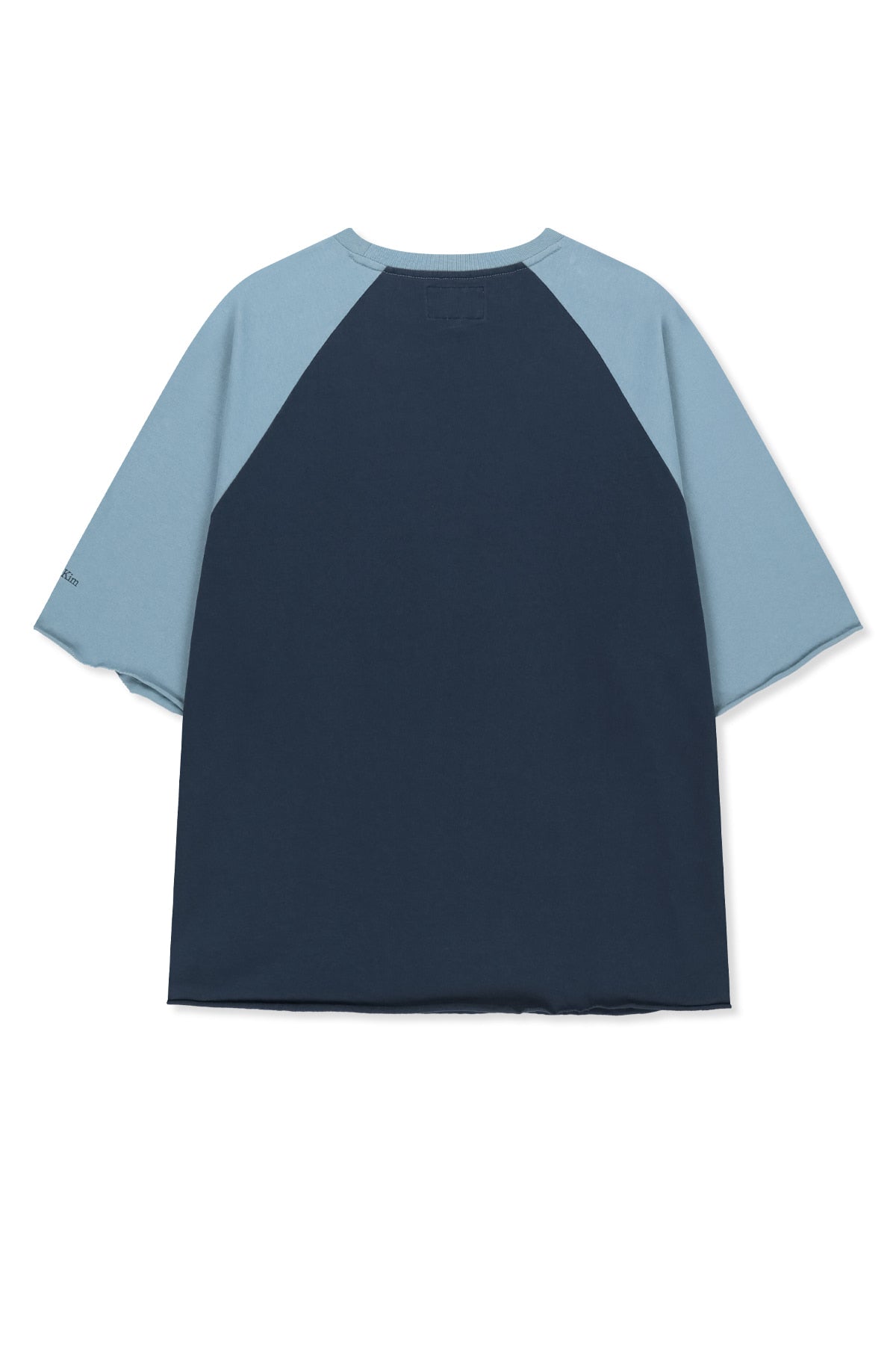 matinkim RAW EDGE RAGLAN TOP IN NAVY