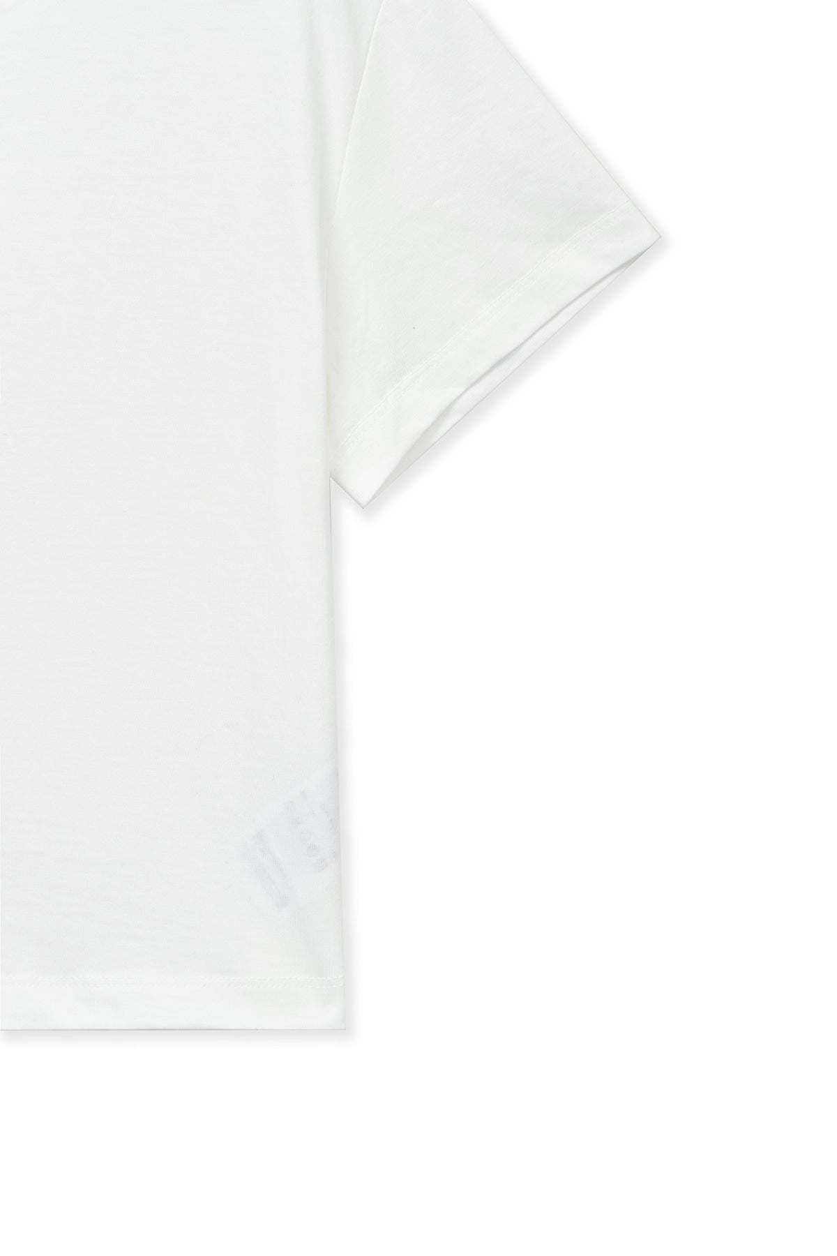matinkim LABEL POINT LETTERING CROP TOP IN WHITE