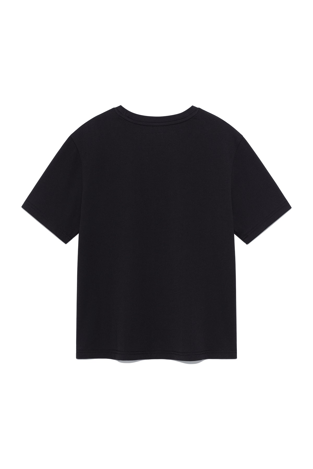 matinkim LOGO POINT LETTERING GRAPHIC TOP IN BLACK