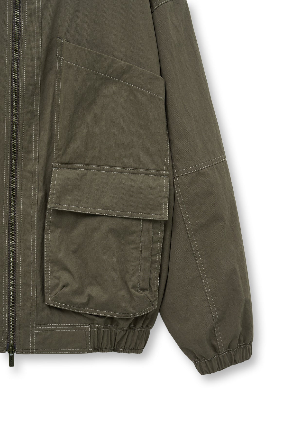 matinkim UTILITY BOMBER JUMPER FOR WOMEN IN KHAKI BROWN