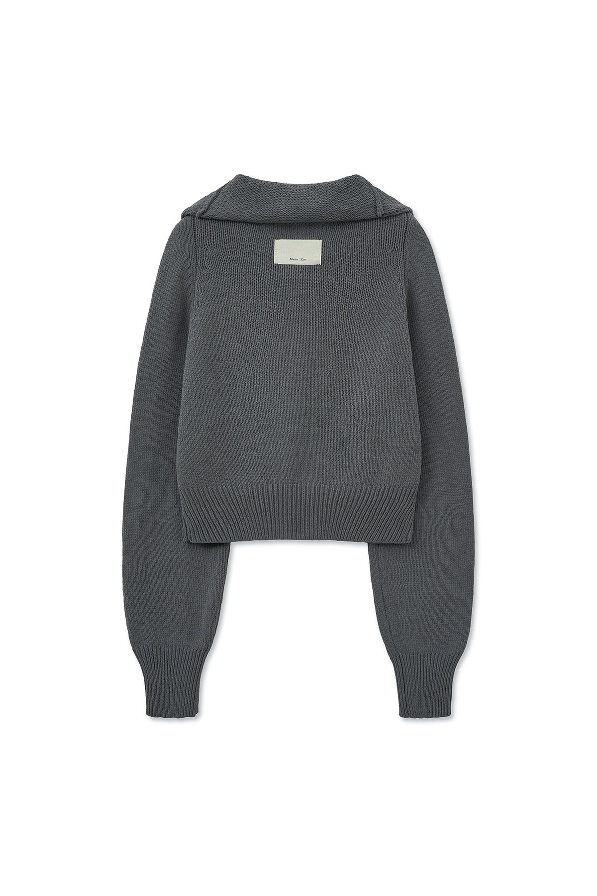 matinkim HOOK POINT TWO WAY CROSS CARDIGAN IN GREY