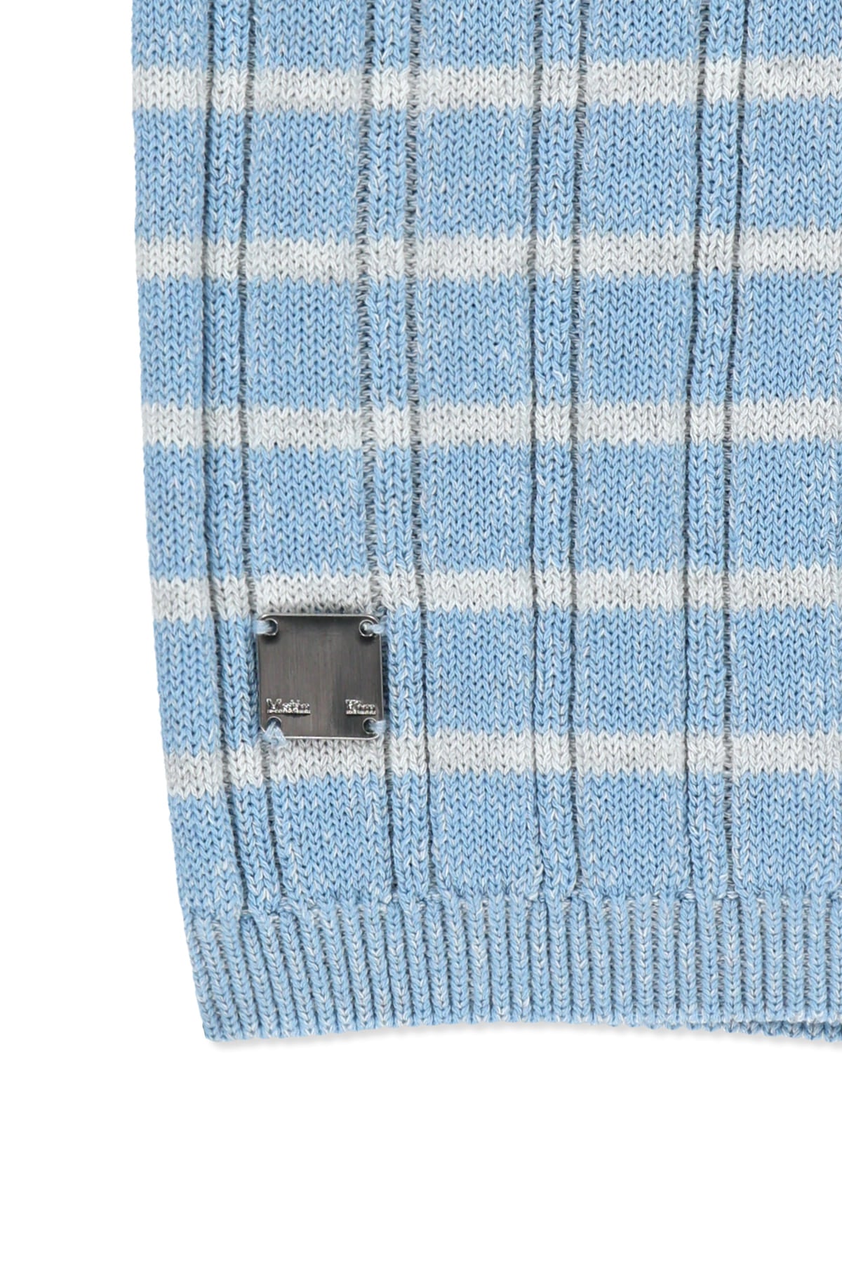 matinkim STRIPE KNIT SHORTS IN LIGHT BLUE