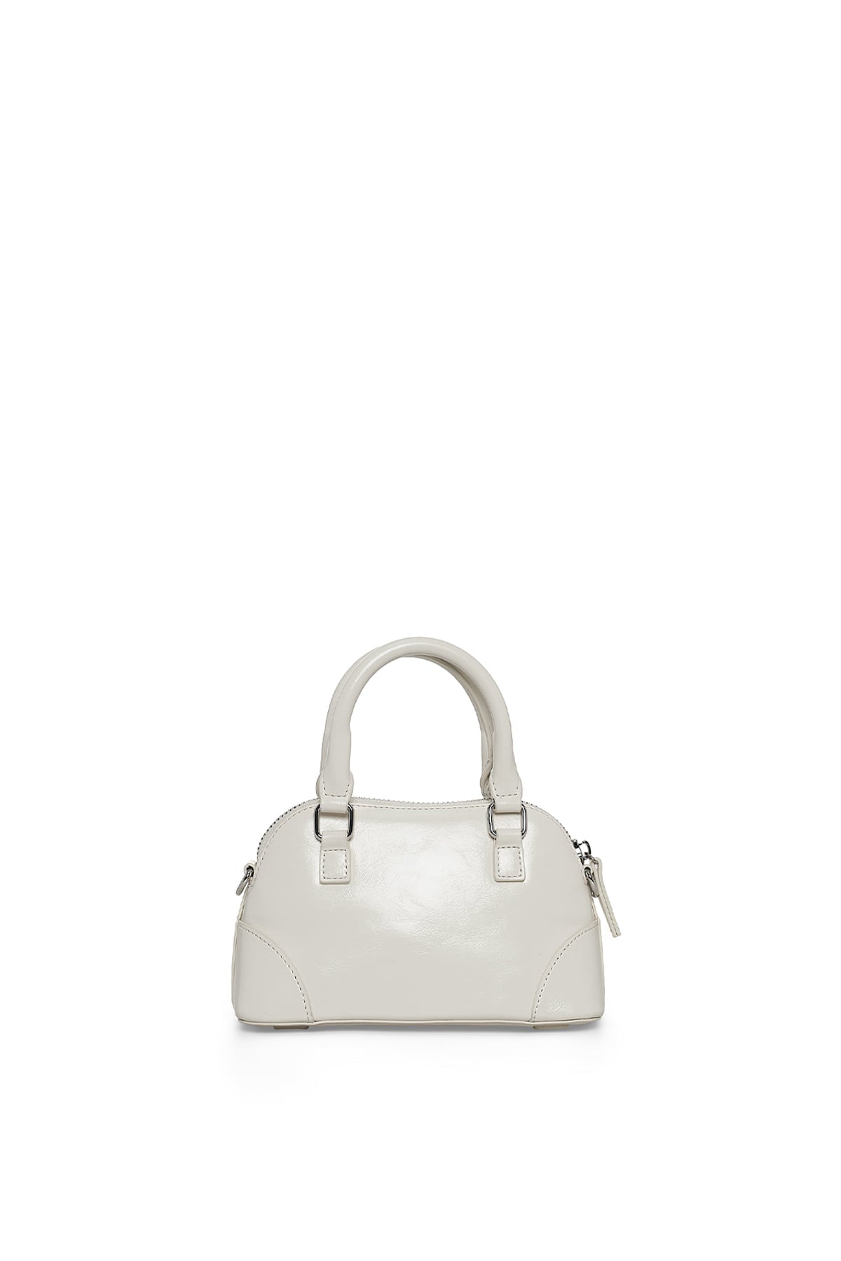 matinkim CURVE ZIP MINI BAG IN LIGHT GREY