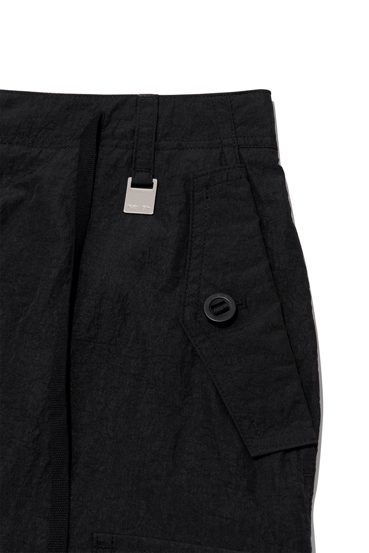matinkim STRING NYLON CARGO SKIRT IN BLACK