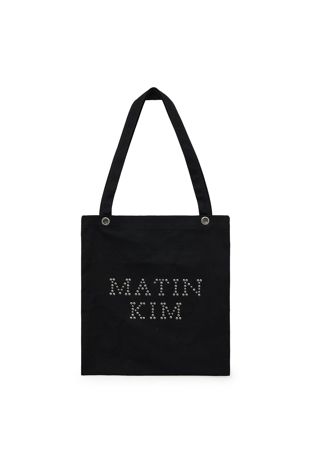 matinkim MATIN LOGO STUD ECOBAG IN BLACK