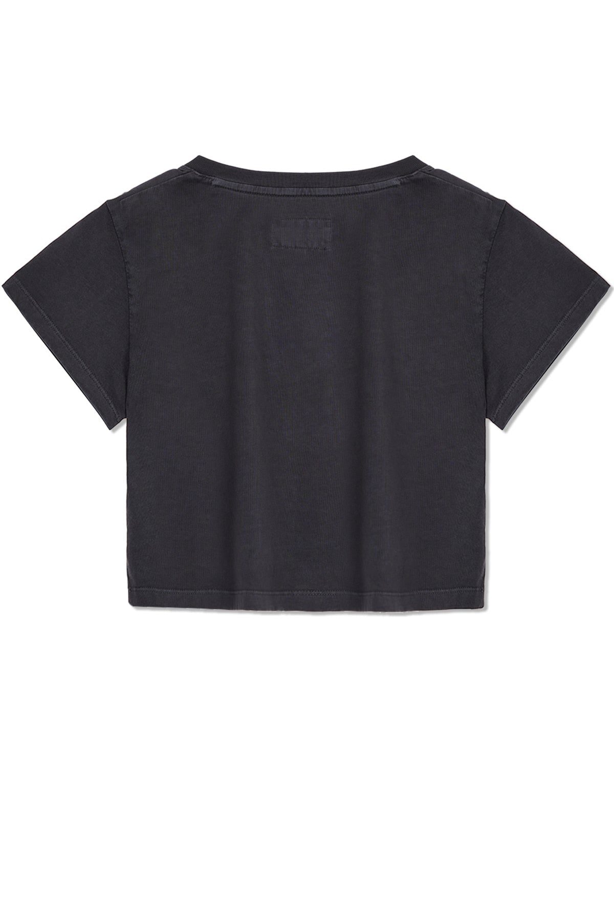 matinkim PIGMENT LOGO CROP TOP IN DARK GREY