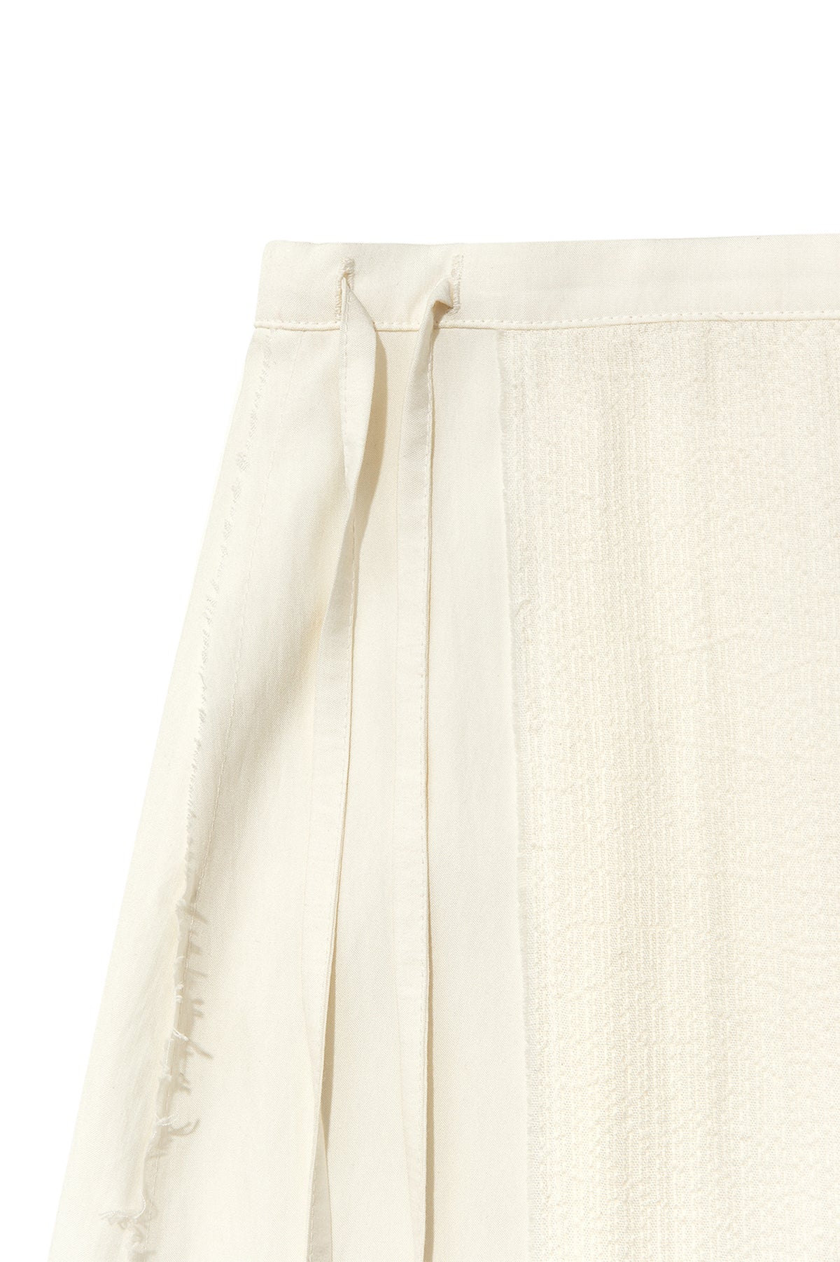 matinkim HOOK AND EYE STRING LONG SKIRT IN IVORY