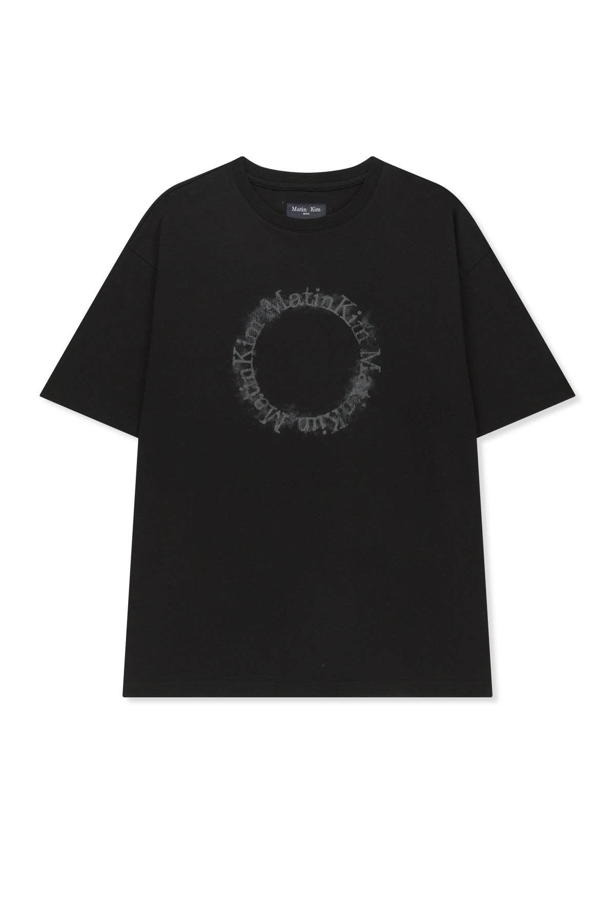 matinkim MATIN KIM CIRCLE LOGO TOP FOR MEN IN BLACK