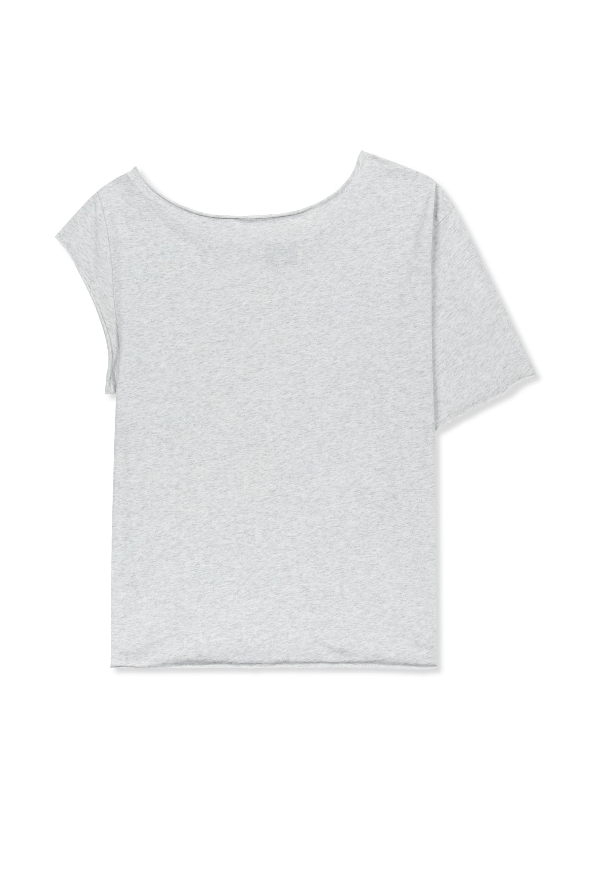 matinkim ASYMMETRIC OFF SHOULDER TOP IN LIGHT GREY