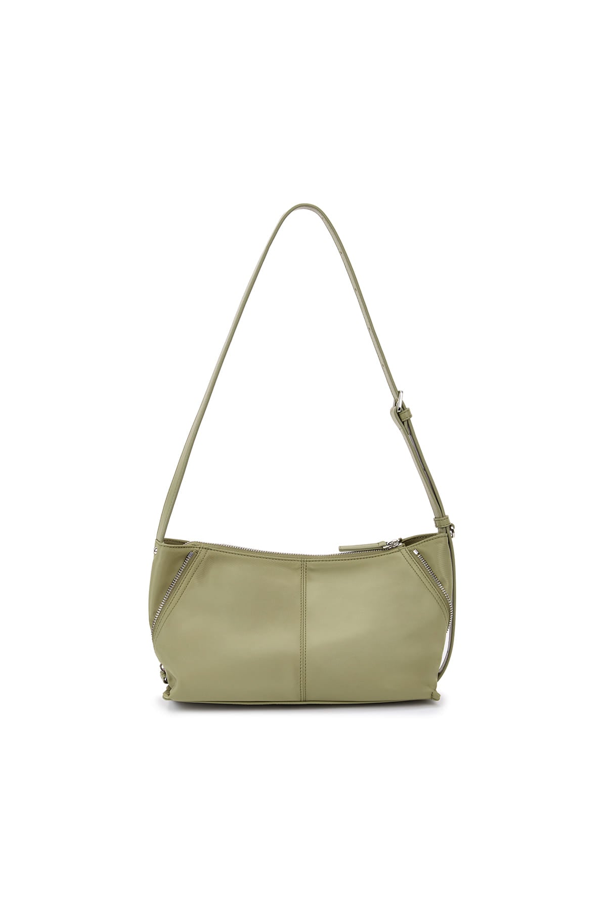 matinkim SIDE ZIPPER FABRIC TWO WAY BAG IN KHAKI