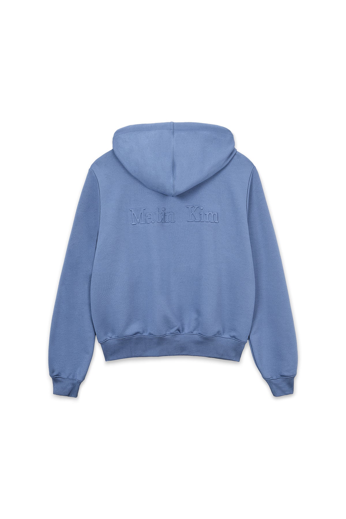 matinkim BACK LOGO GLITTER HOODY ZIP UP FOR WOMEN IN BLUE