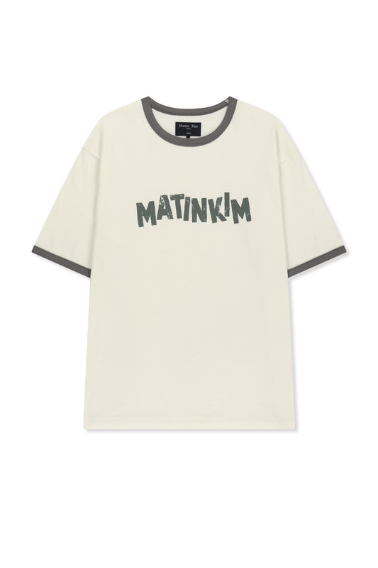 matinkim MATIN LOGO RINGER TOP FOR MEN IN CREAM