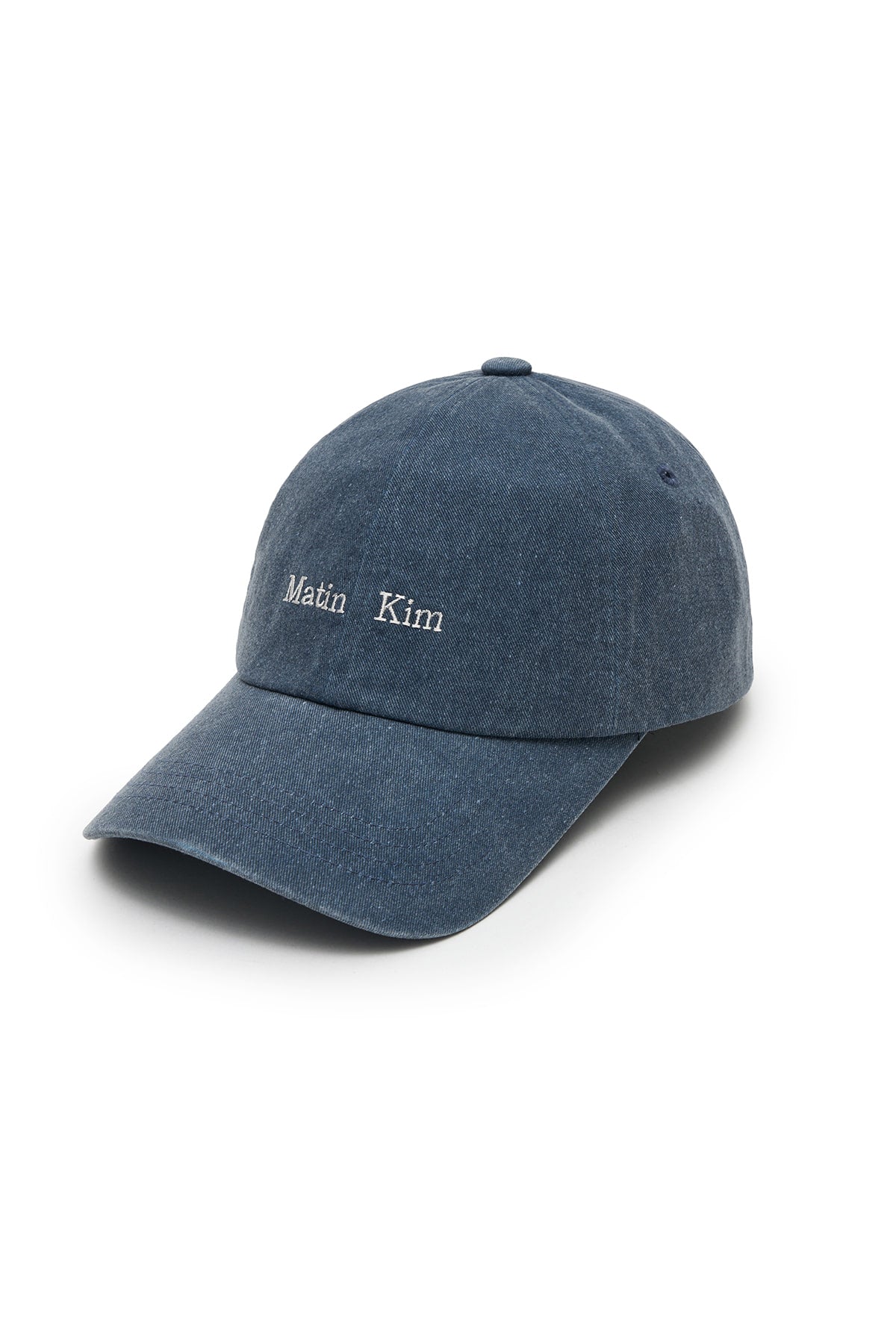 matinkim MATIN MINI CLASSIC LOGO BALL CAP IN SMOKE BLUE