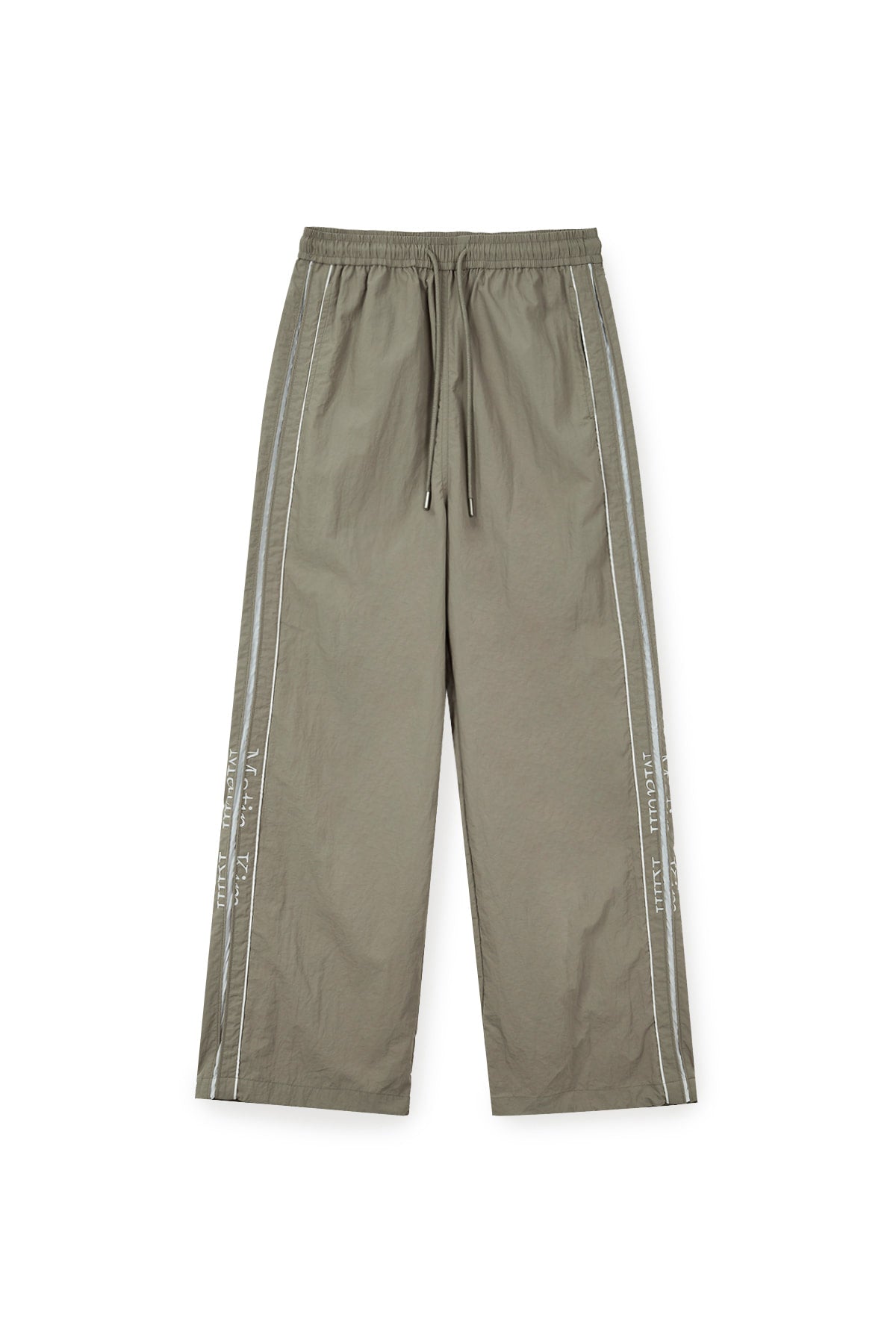 matinkim SIDE LOGO WIDE TRACK PANTS IN KHAKI