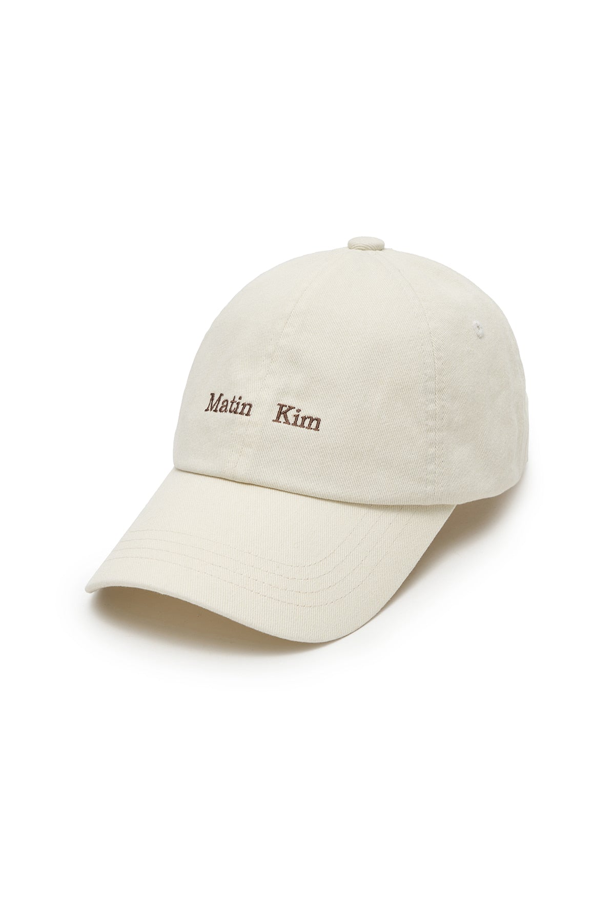 matinkim MATIN MINI CLASSIC LOGO BALL CAP IN CREAM