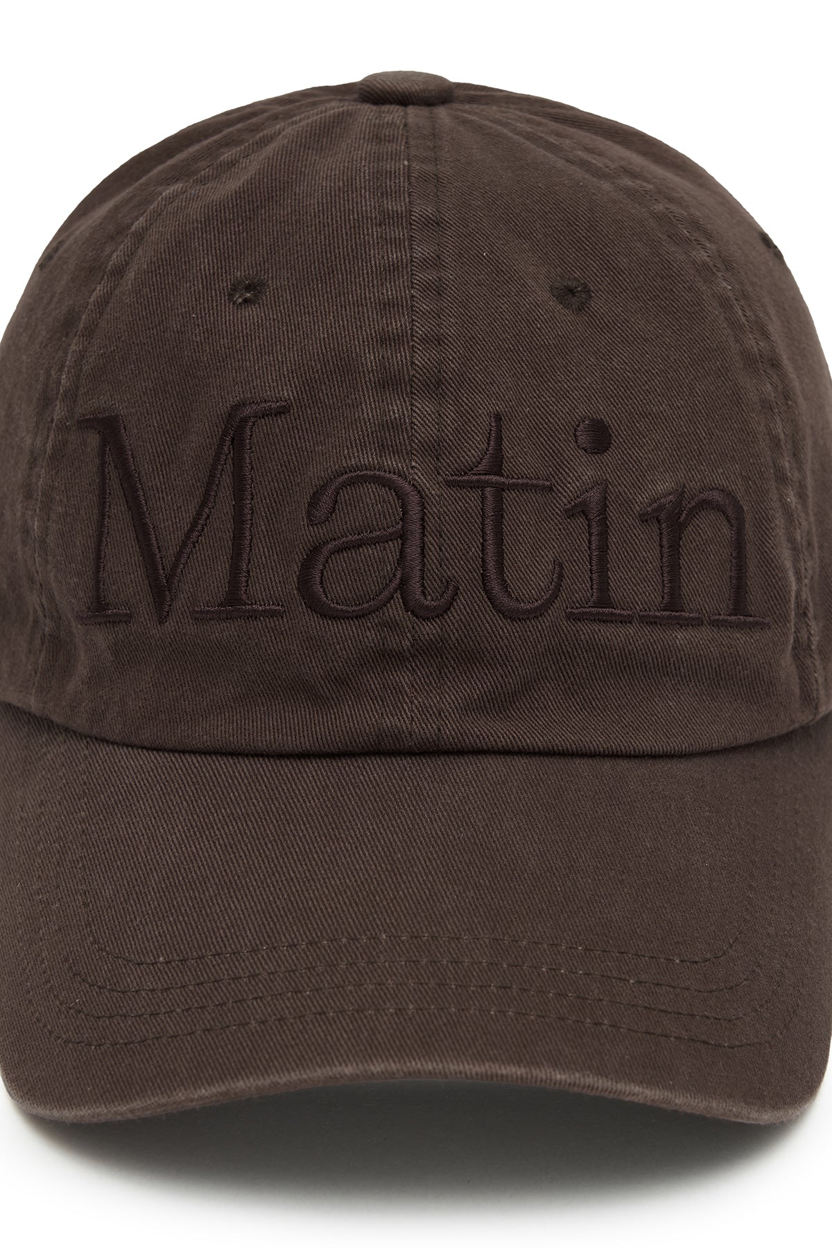 matinkim MATIN LOGO WASHED BALL CAP IN BROWN