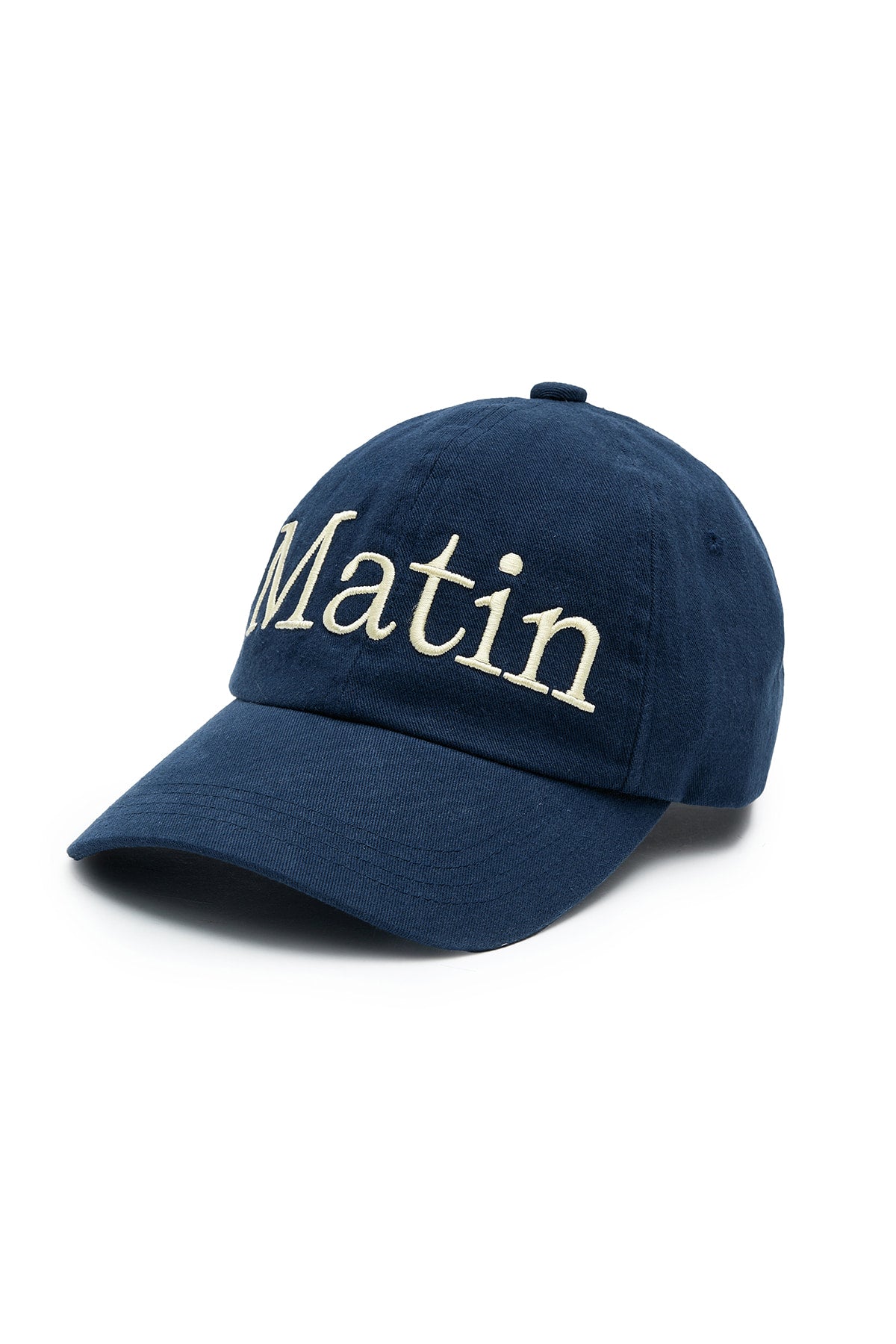 matinkim MATIN LOGO STITCH BALL CAP IN NAVY