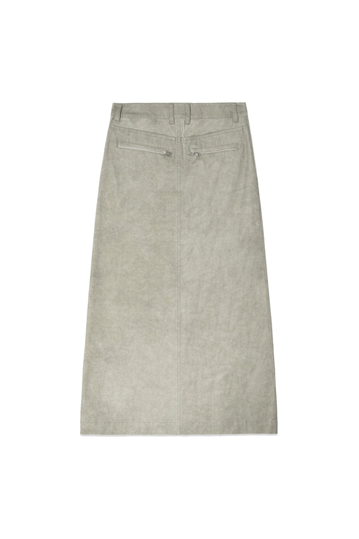 matinkim WASHED MERMAID LONG SKIRT IN LIGHT KHAKI