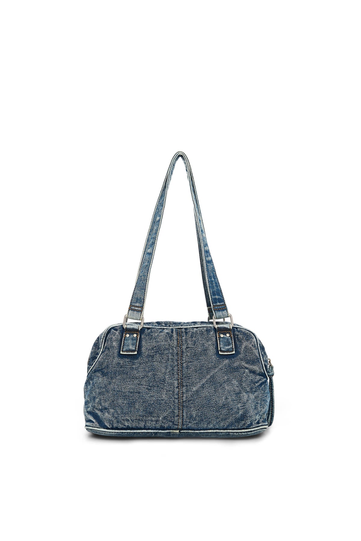 matinkim MATIN DUST DENIM ONE POCKET SHOULDER BAG IN BLUE