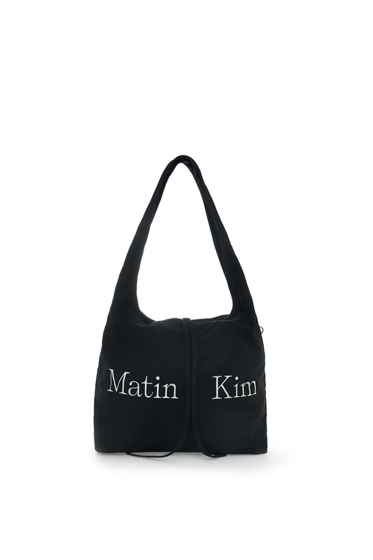 matinkim LOGO POINT ROUND ECOBAG IN BLACK