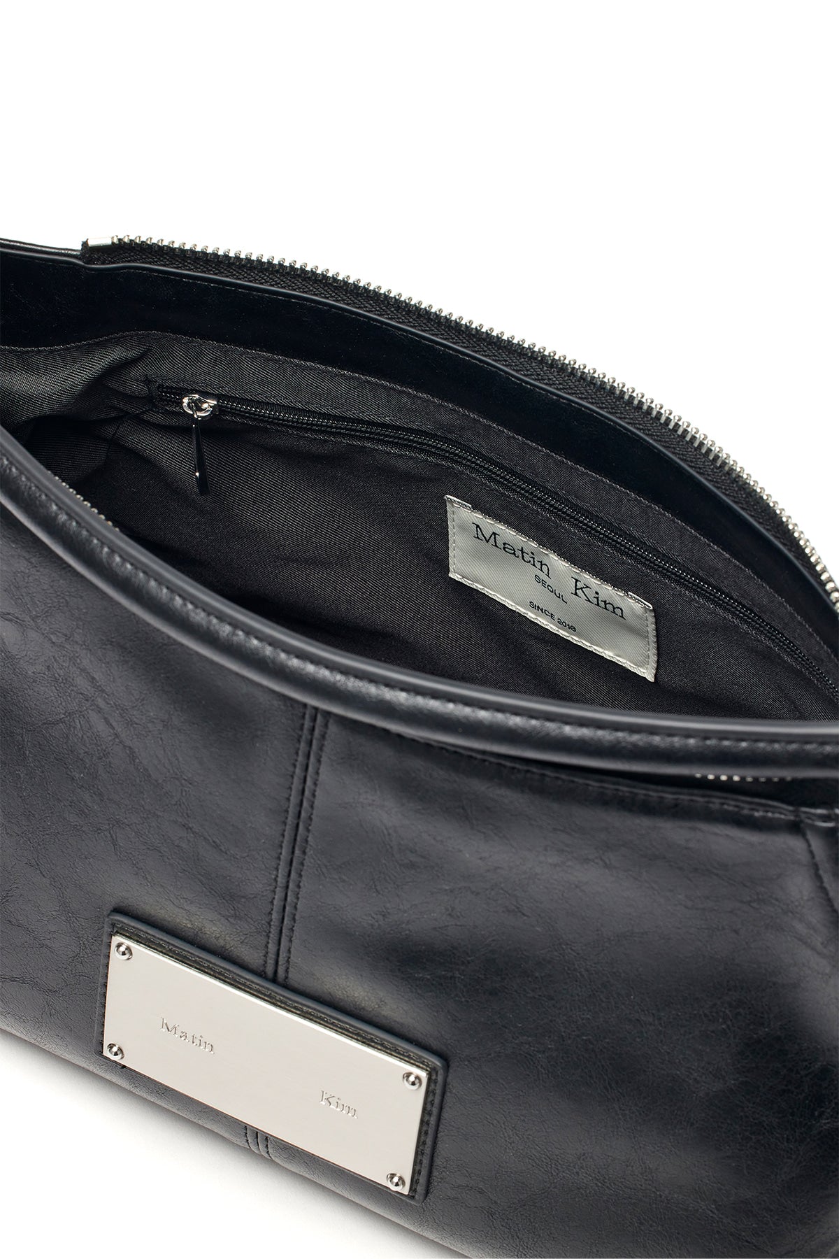 matinkim SIDE ZIPPER TWO WAY BAG IN BLACK