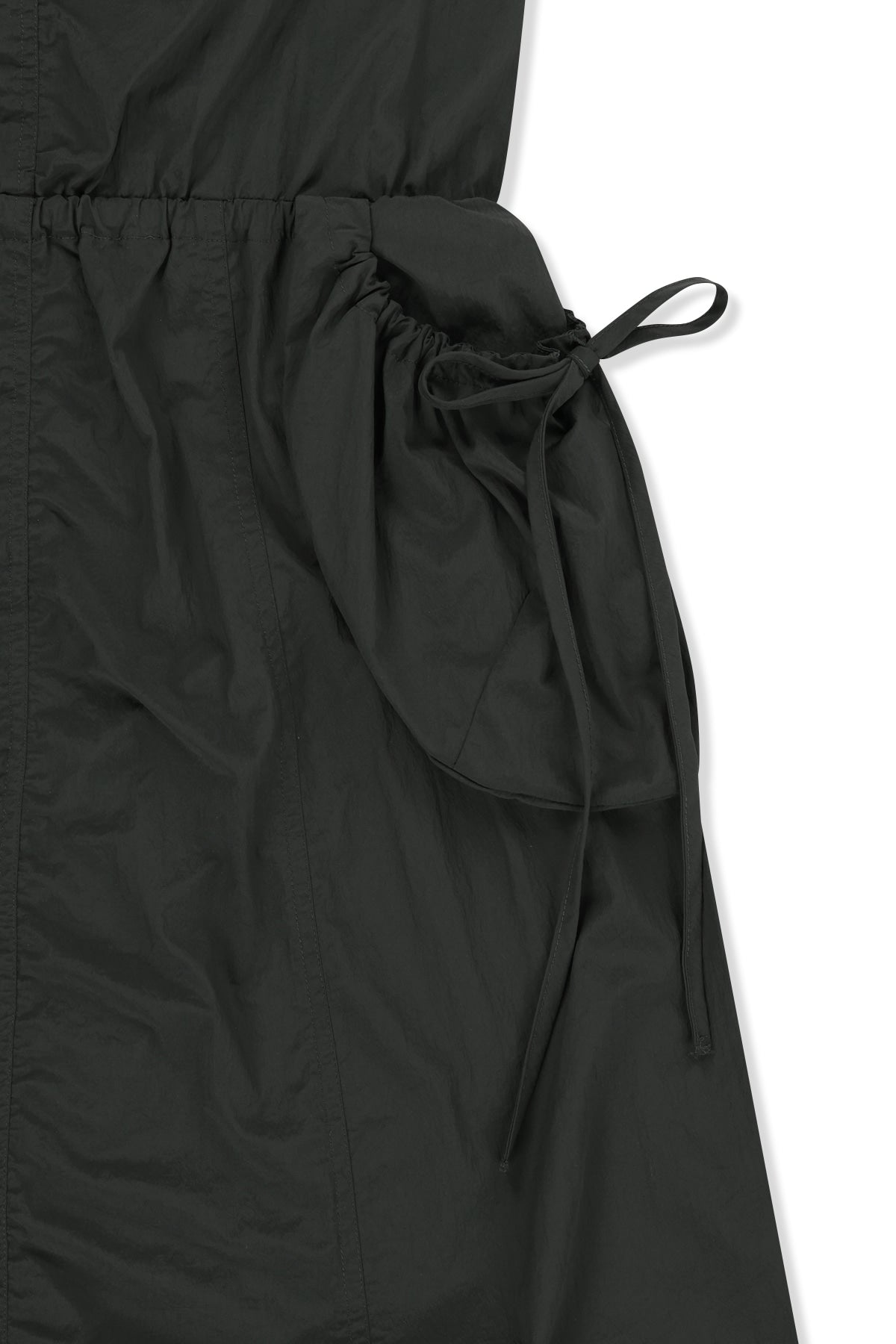 matinkim STRAP DETAIL SLEEVELESS UTILITY DRESS IN CHARCOAL