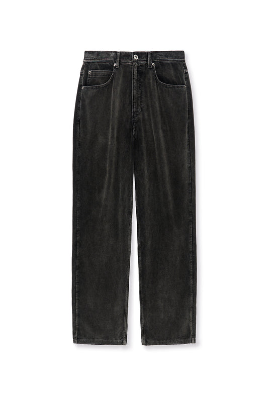 matinkim WASHED CORDUROY PANTS FOR MEN IN CHARCOAL