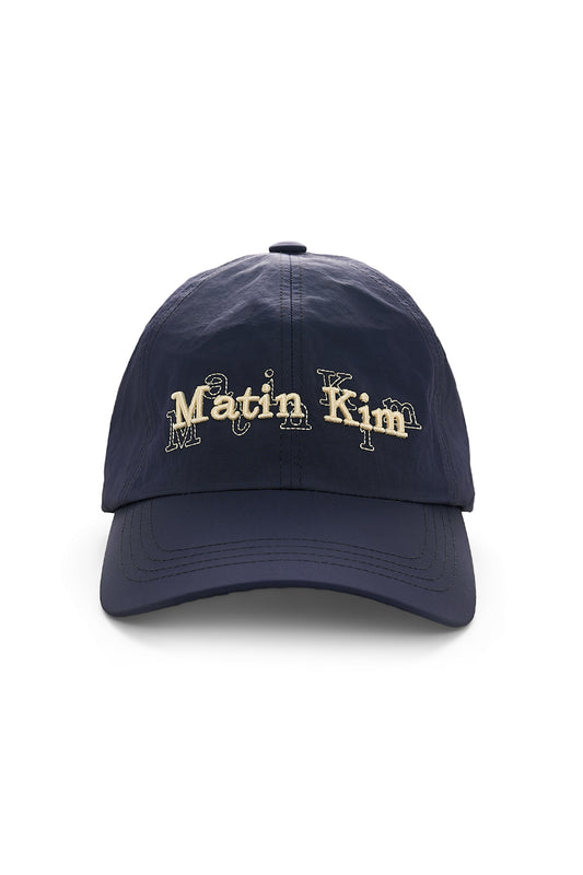 matinkim OVERLAY LOGO BALL CAP IN NAVY