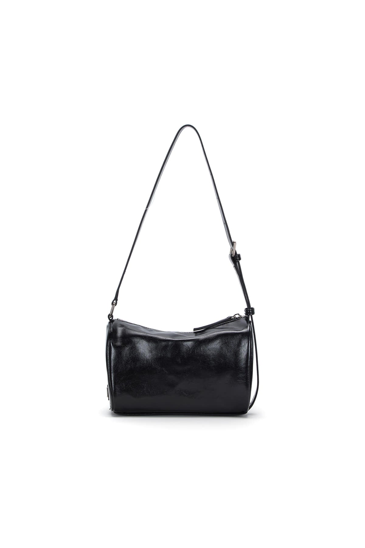 matinkim FRONT SHIRRING RIBBON MINI BAG IN BLACK