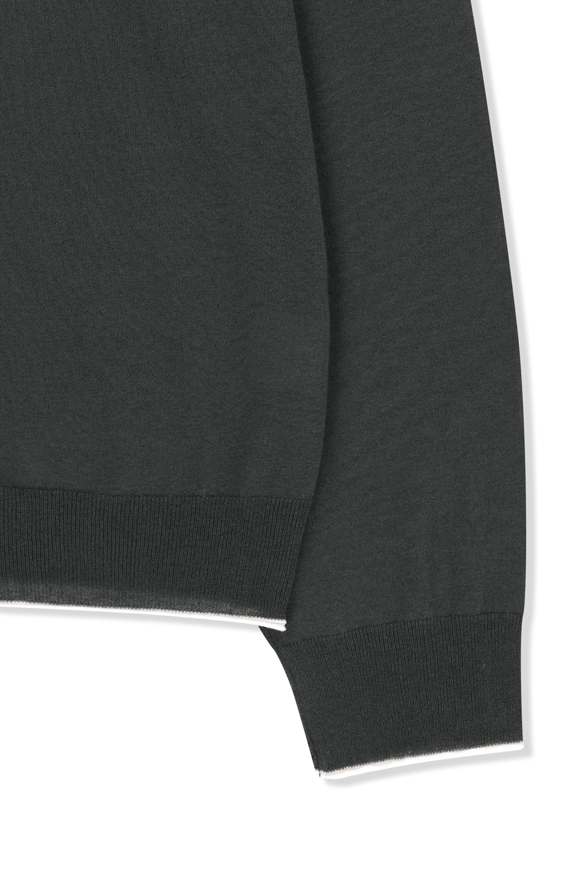 matinkim BACK LOGO SHEER CARDIGAN FOR MEN IN CHARCOAL