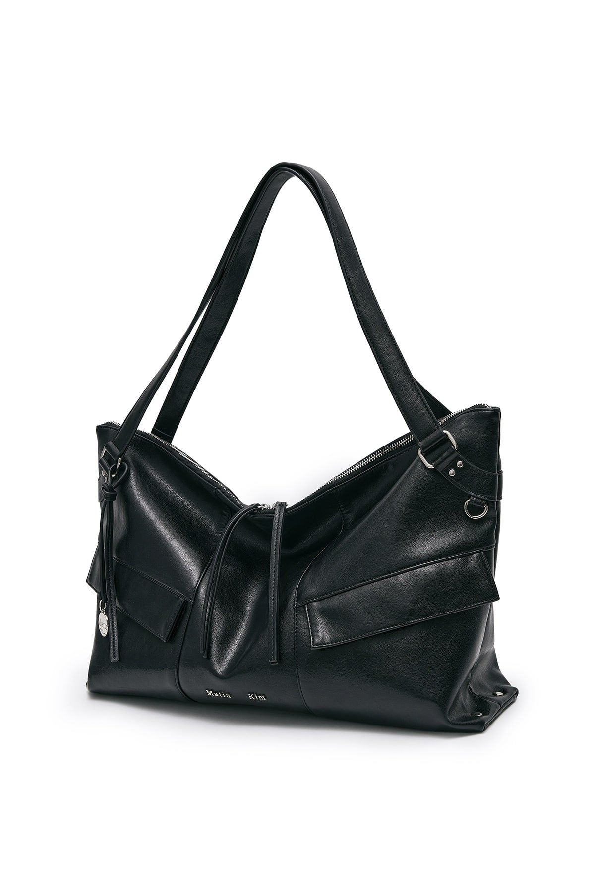 matinkim WIDE NEMO BIG SHOULDER BAG IN BLACK