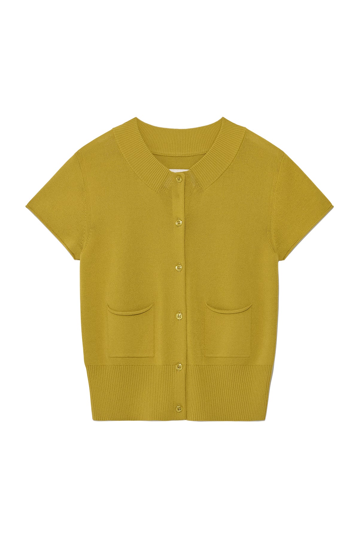 matinkim POCKET POINT HALF CARDIGAN IN OLIVE