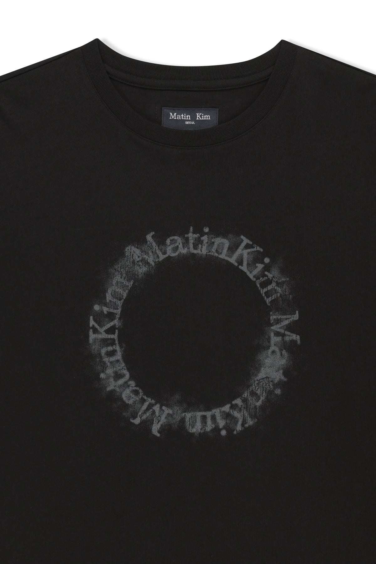 matinkim MATIN KIM CIRCLE LOGO TOP FOR MEN IN BLACK