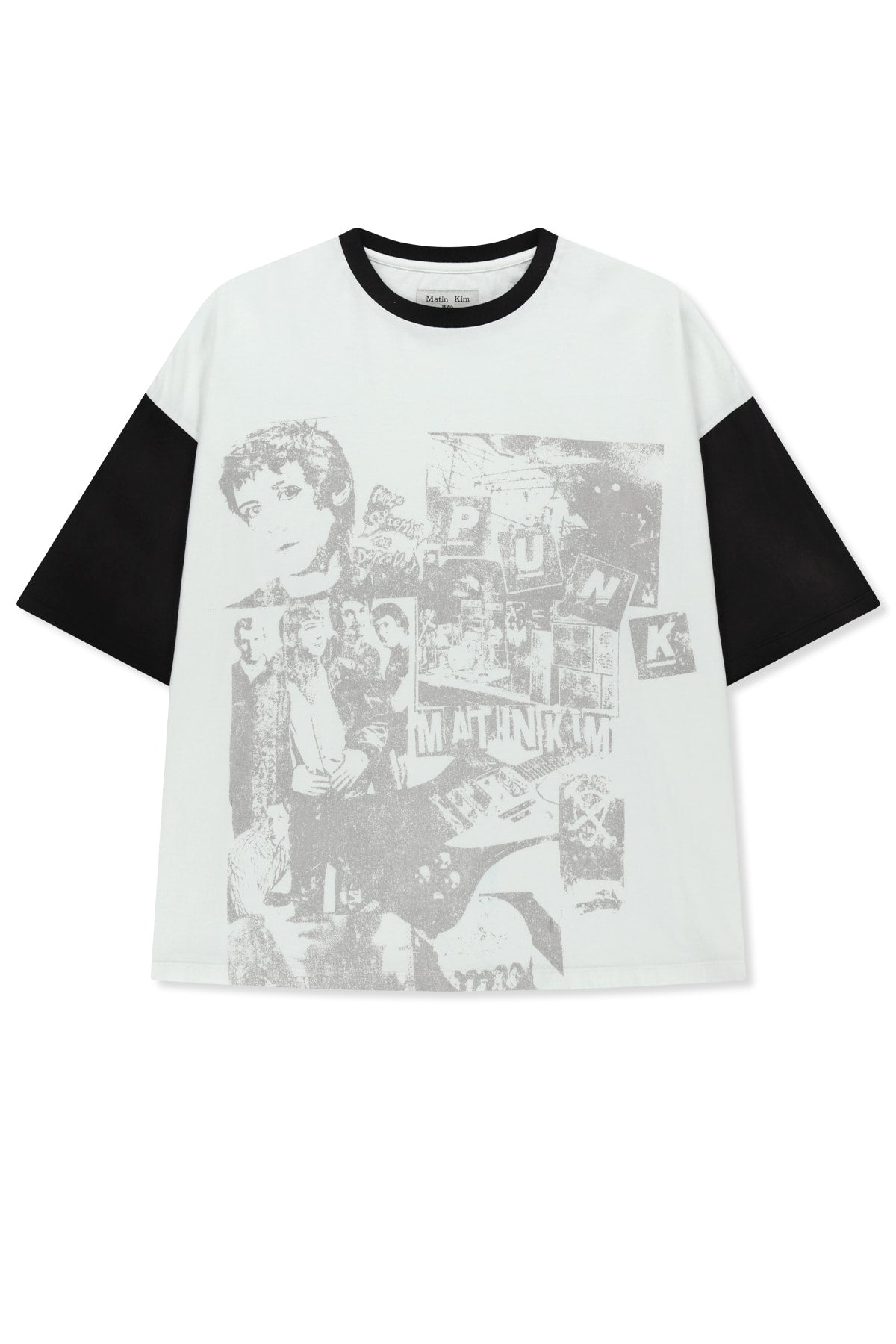 matinkim MATIN PUNK GRAFFITI TOP FOR MEN IN WHITE