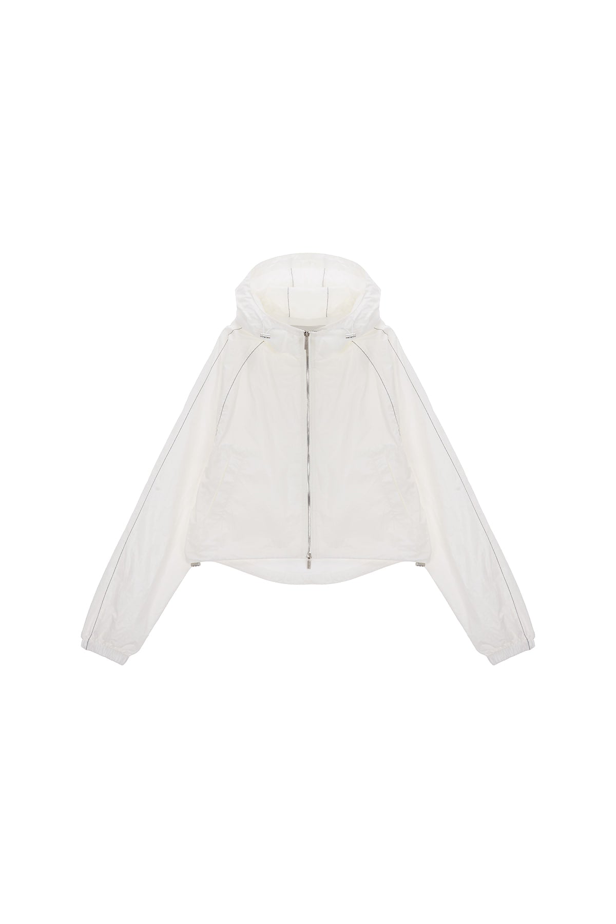 matinkim MATIN CROP HOODY COATING JUMPER IN IVORY