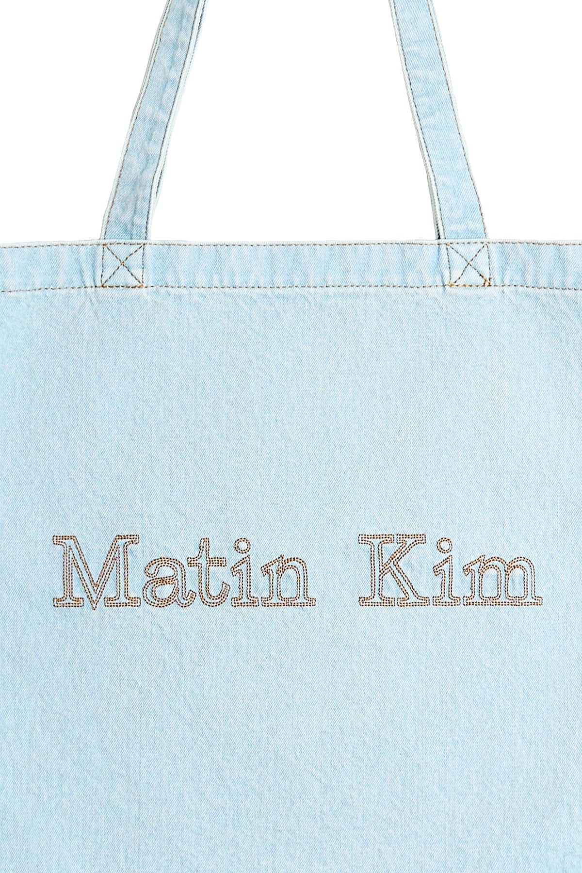 matinkim MATIN STITCH DENIM ECOBAG IN SKY