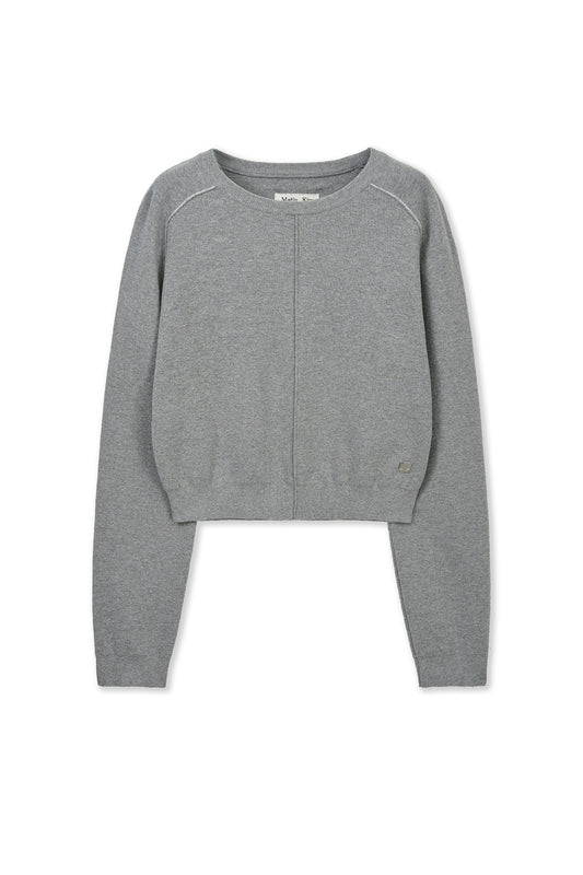 matinkim RAGLAN SLEEVE KNIT PULLOVER IN GREY