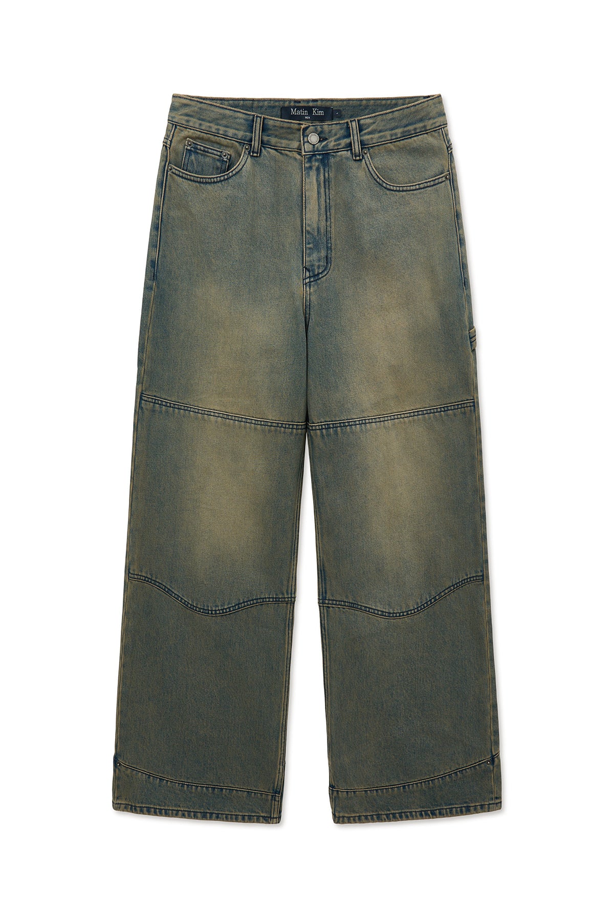 matinkim WESTERN DETAIL DENIM PANTS FOR MEN IN BLUE