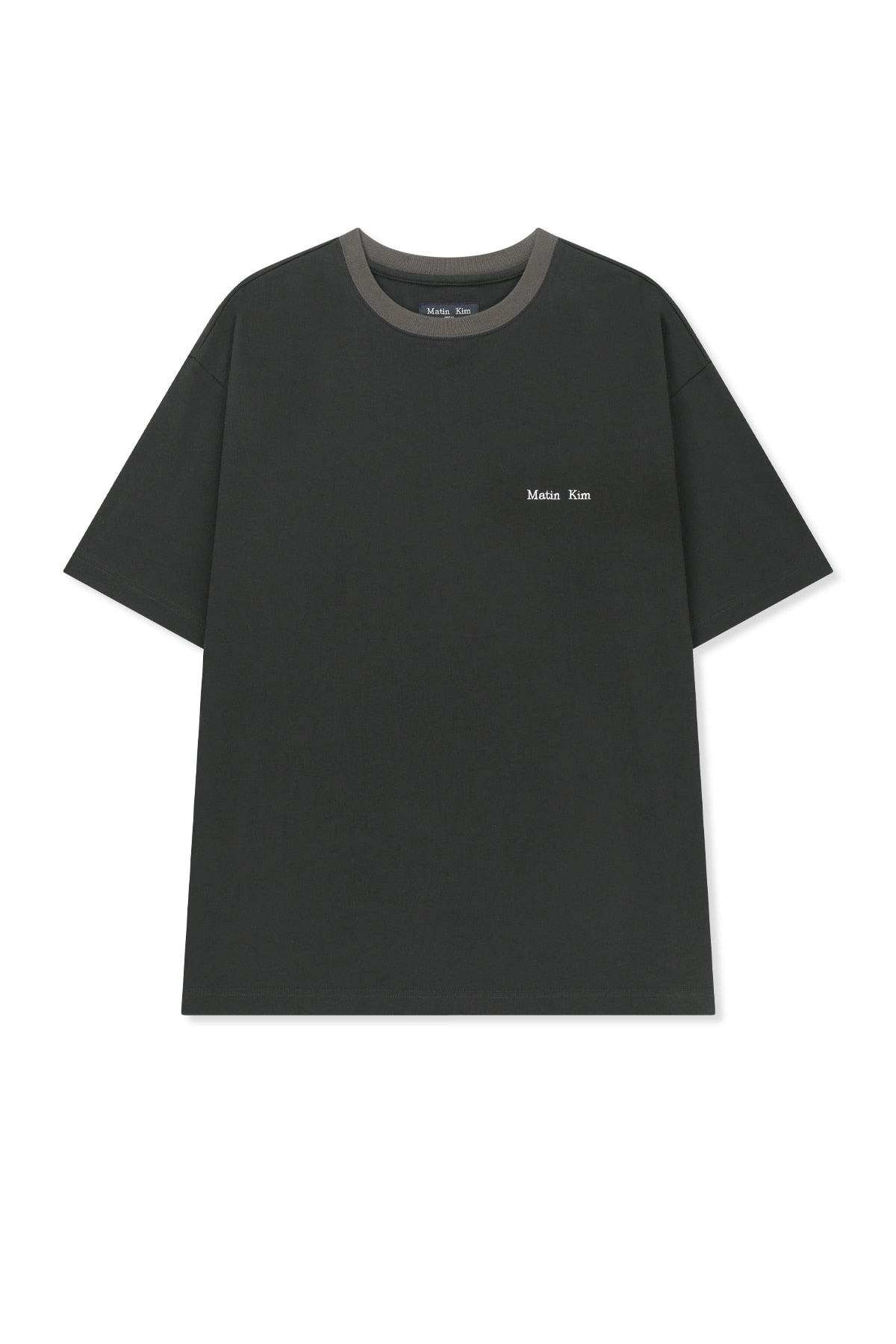 matinkim TONAL RIB BACK LOGO TOP FOR MEN IN BLACK