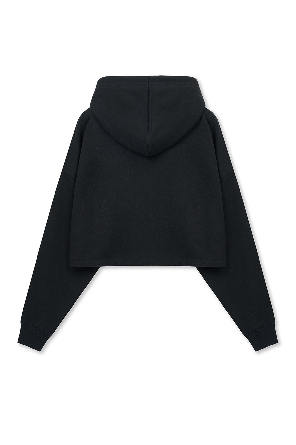 matinkim GRAFFITI LOGO CROP HOODY ZIP UP IN BLACK