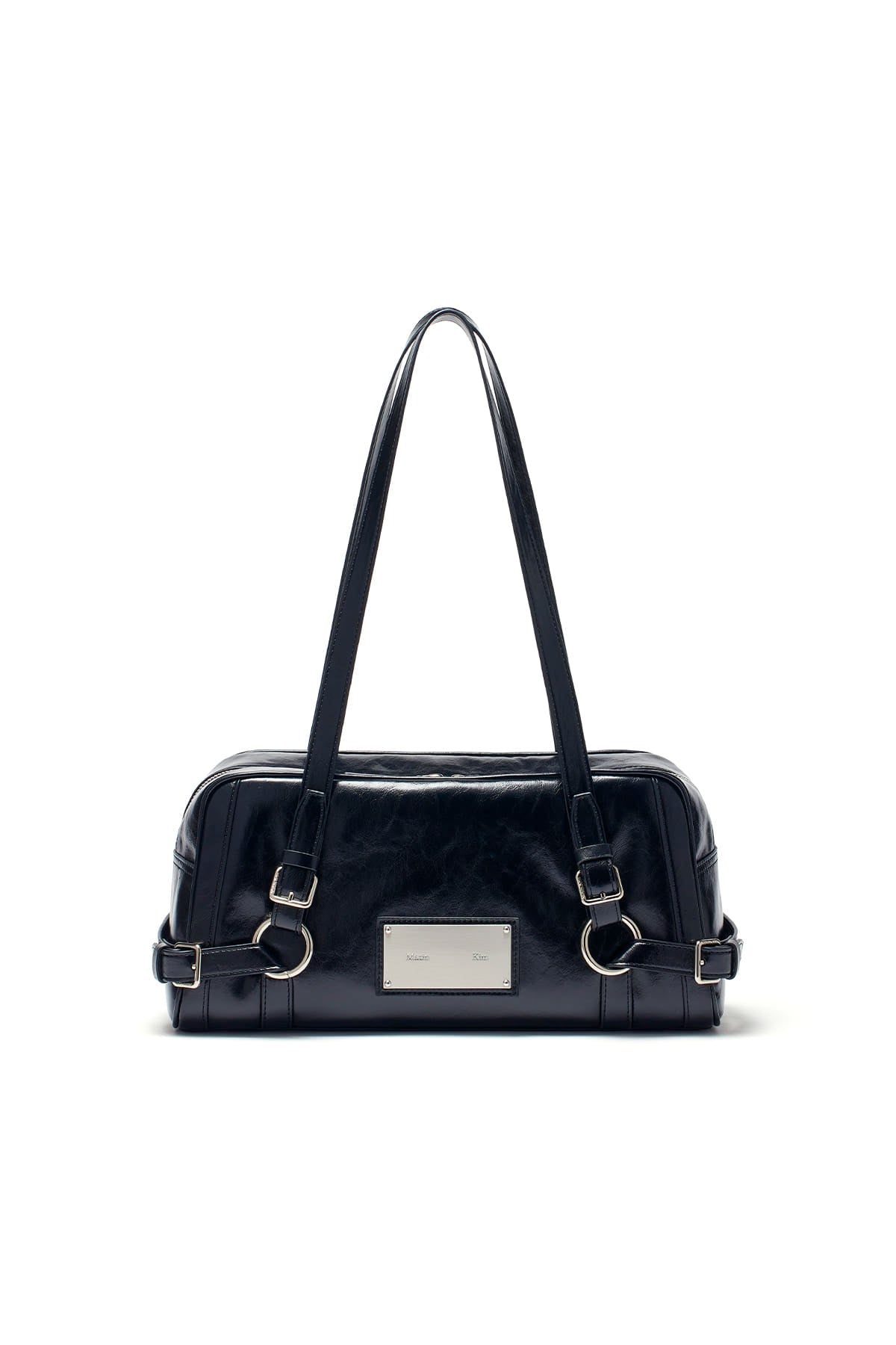 matinkim BIKER DETAIL MEDIUM SHOULDER BAG IN BLACK