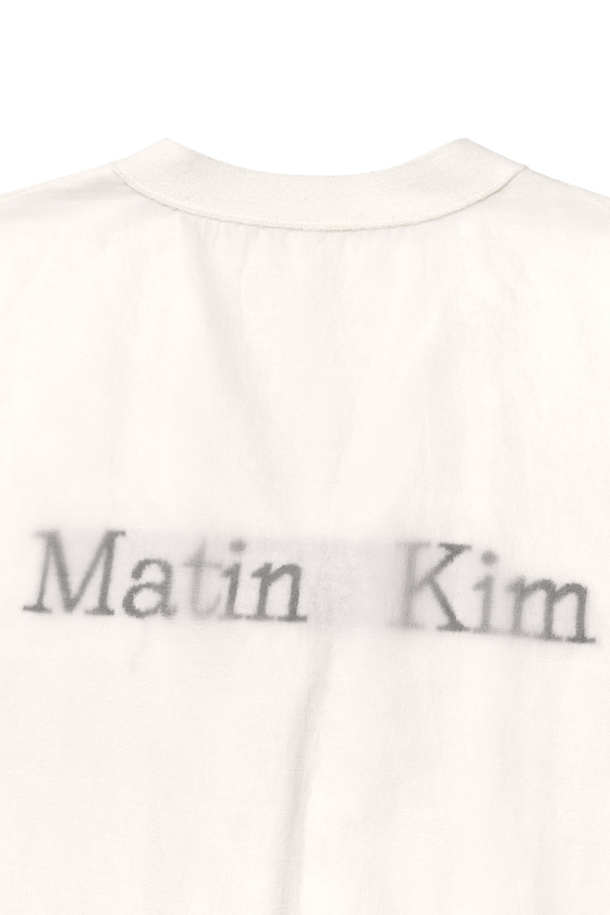 matinkim BACK LOGO SEE THROUGH CARDIGAN FOR WOMEN IN IVORY