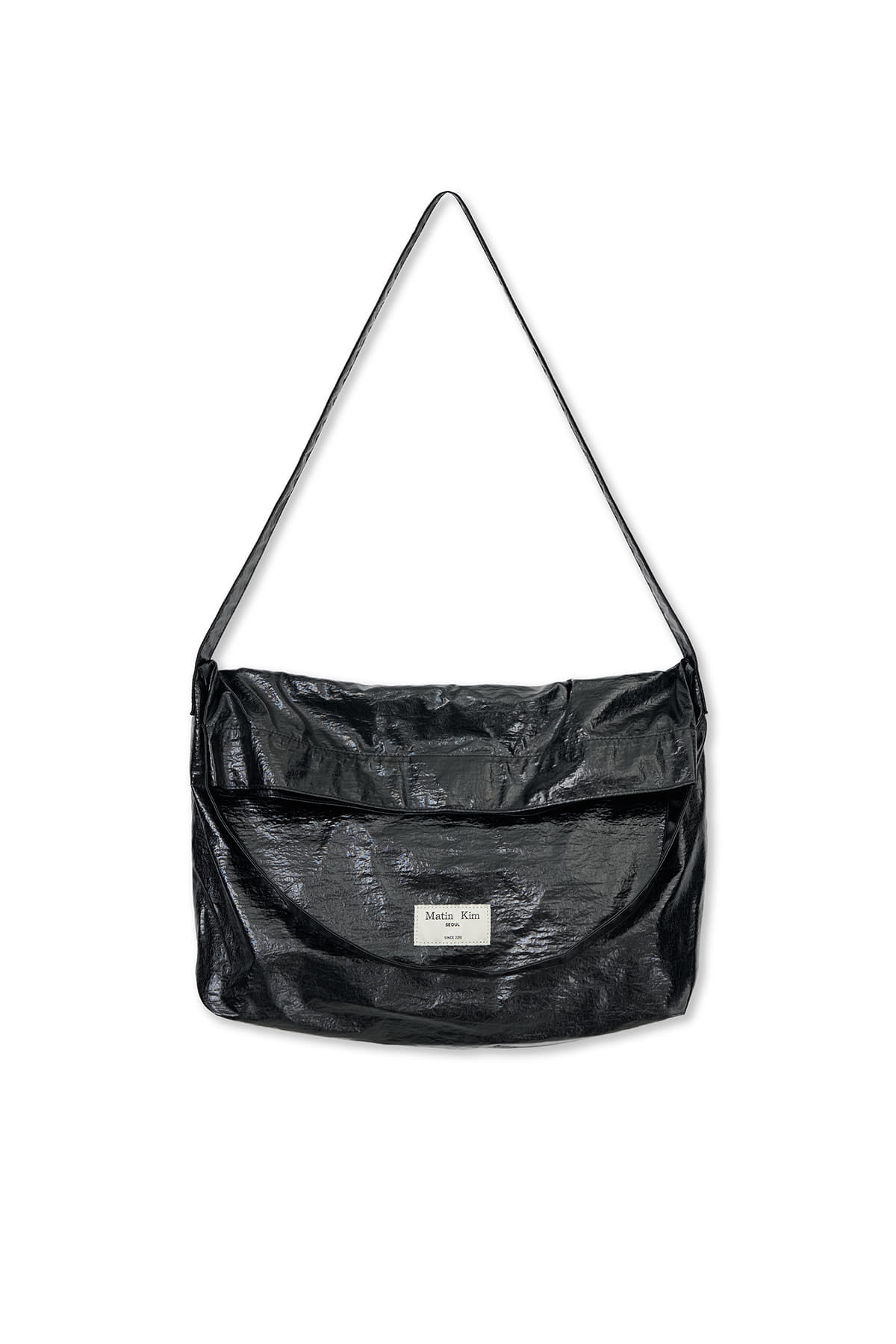 matinkim GLOSSY LIGHT TWO WAY BAG IN BLACK