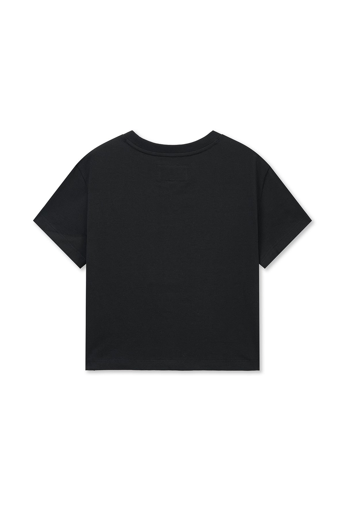 matinkim LABEL POINT LETTERING CROP TOP IN BLACK