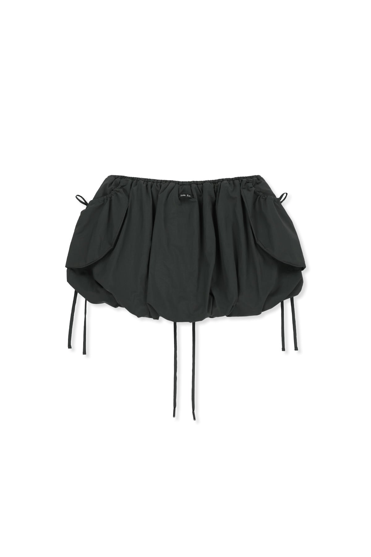 matinkim STRAP DETAIL BALLON SKIRT IN CHARCOAL