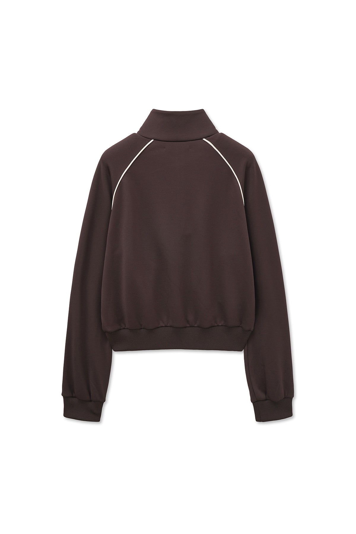 matinkim HEART LOGO TRACK JUMPER IN BROWN