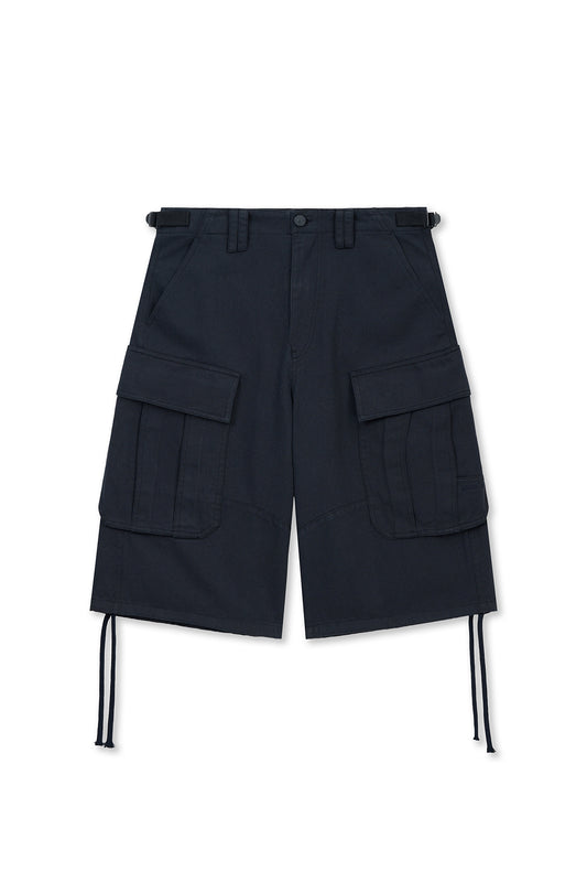 matinkim UTILITY CARGO BERMUDA PANTS IN NAVY