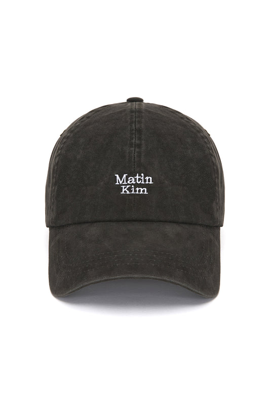 matinkim MATIN MINI LOGO BALL CAP IN CHARCOAL
