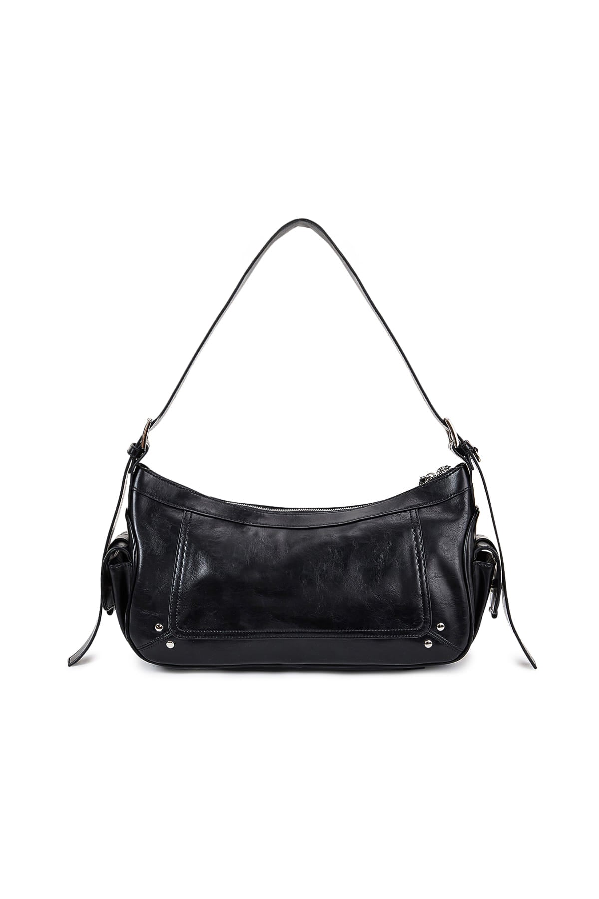 matinkim RIVET POINT QUAD SHOULDER BAG IN BLACK